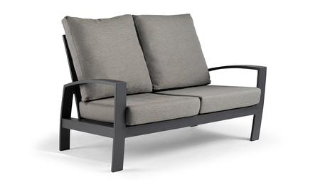 Valencia Lounge Bench 2-Seater Charcoal - afbeelding 1