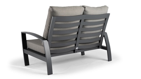 Valencia Lounge Bench 2-Seater Charcoal - afbeelding 2