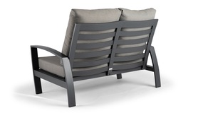 Valencia Lounge Bench 2-Seater Charcoal - afbeelding 2