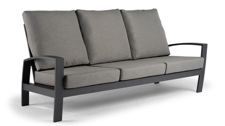 Valencia Lounge Bench 3-Seater Charcoal - afbeelding 1