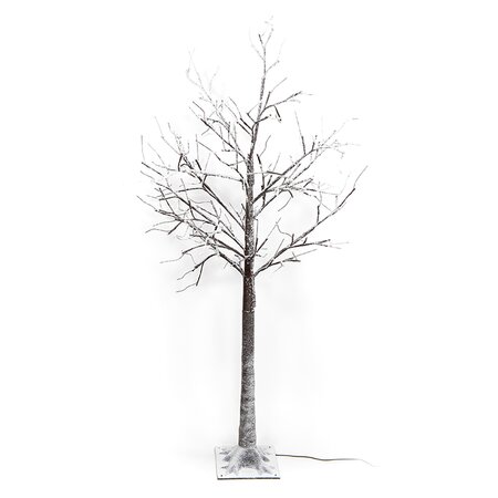 Berkenboom LED Classic warm H 130 cm Incl. 4 grondpennen Bruin - afbeelding 1