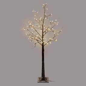Berkenboom LED Classic warm H 130 cm Incl. 4 grondpennen Bruin - afbeelding 3