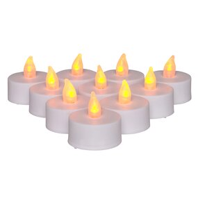 Theelicht Geel Vlameffect/Blister Met Afstandsbediening 10st. LED - afbeelding 4