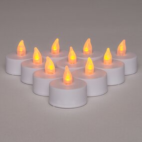 Theelicht Geel Vlameffect/Blister Met Afstandsbediening 10st. LED - afbeelding 2