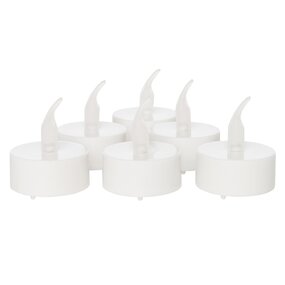 Theelicht Geel Vlameffect/Blister/Timer 6st. LED - afbeelding 3