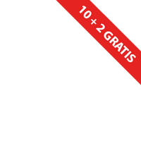 Banner - korting - rood - 10+2 gratis