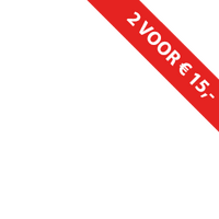 Banner - korting - rood - 2 voor 15