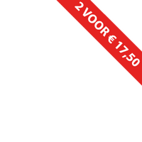 Banner - korting - rood - 2 voor 17,50