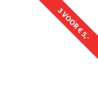 Banner - korting - rood - 3 Voor € 5