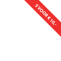 Banner - korting - rood - 5 voor 10