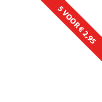Banner - korting - rood - 5 Voor € 2,95