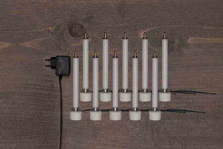 Batterij eliminator 10x 3D vlam dinerkaars