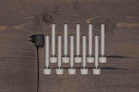 Batterij eliminator 10x 3D vlam dinerkaars