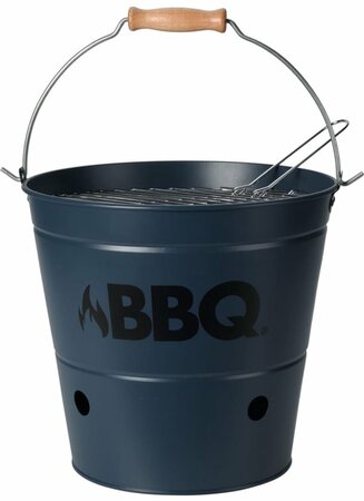 BBQ EMMER DIA 26CM MAT BLAUW