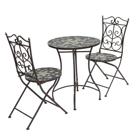 Bistro set bruin mozaïek "michel"