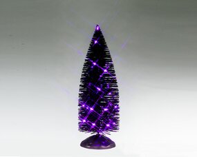 Black Bristle Tree With Purple Lights