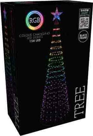 Boom 150cm 178 LED RGB zwart fram - afbeelding 3