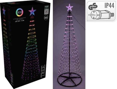 Boom 300cm 570 LED RGB zwart fram - afbeelding 1