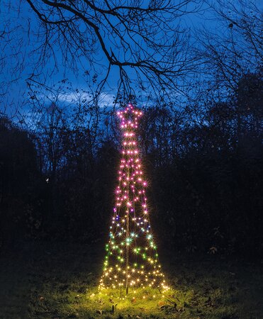 Boom met ster Multi LED Incl. 6 grondpennen H2m