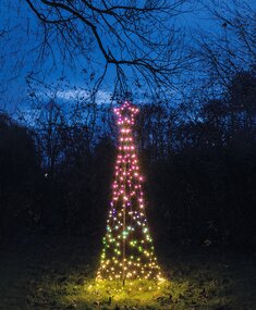 Boom met ster Multi LED Incl. 6 grondpennen H2m