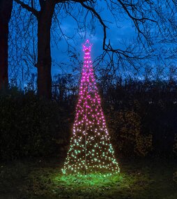 Boom met ster Multi LED Incl. 8 grondpennen H3,2m