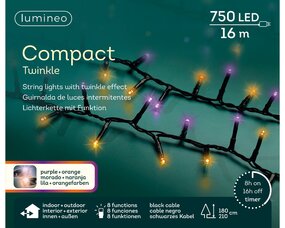 Compact Twinkle 750 LED Paars/ Oranje 16m - afbeelding 3