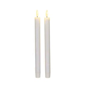 Dinerkaars 3D vlam H25cm wit LED 2st - afbeelding 2