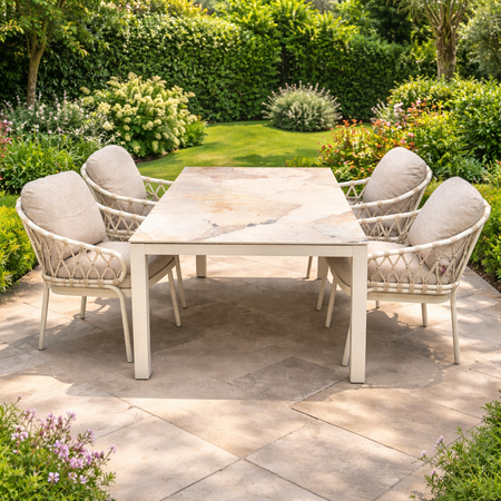 Diningset Briga Natal Creme wit