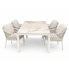 Diningset Briga Natal Creme wit