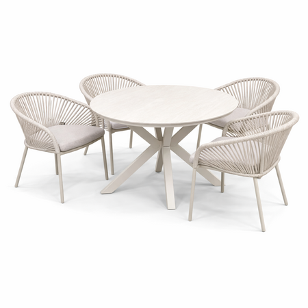 Diningset Davos Hirado Beige Lesli Living