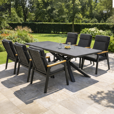 Diningset London Sky Antraciet