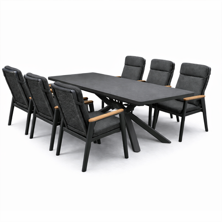 Diningset London Sky Antraciet