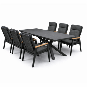 Diningset London Sky Antraciet