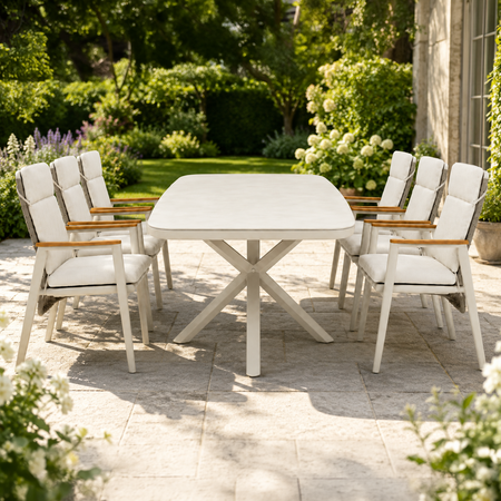 Diningset Pinerolo Skye (cream) - afbeelding 1
