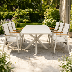 Diningset Pinerolo Skye (cream) - afbeelding 1