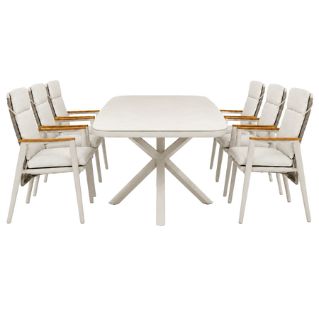 Diningset Pinerolo Skye (cream) - afbeelding 2