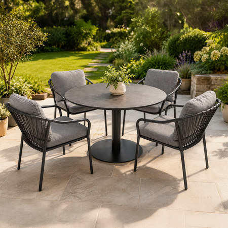 Diningset Romano Vino (antraciet) - afbeelding 1