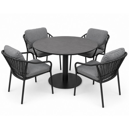 Diningset Romano Vino (antraciet) - afbeelding 2