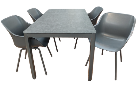 Diningset Sophie Rondo (grijs)