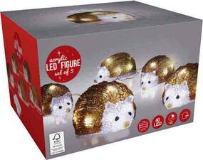 Egel set van 5sts 40 LED - afbeelding 3