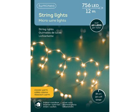 Extra dense lights L12m steady klassiek warm micro LED - afbeelding 1