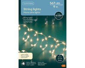 Extra dense lights L9m steady warm wit micro LED - afbeelding 1