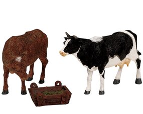 FEEDING COW & BULL, SET OF 3