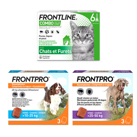 Frontline, Frontpro en Frontcontrol pipetten vanaf,