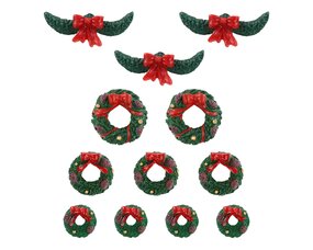 Garland and wreaths, set van 12