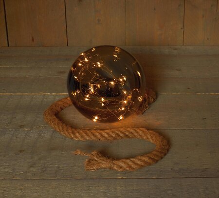 GLAZEN BAL ANTRACIET 18 CM