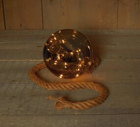 GLAZEN BAL ANTRACIET 18 CM