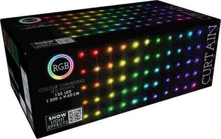 Gordijn verlichting  120 LED RGB - afbeelding 2