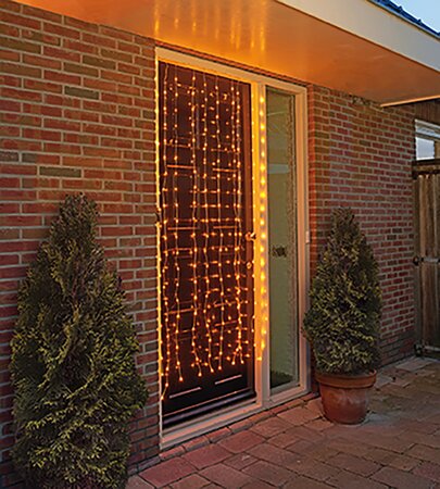 Gordijnverlichting draad transparant 100x200cm LED Classic warm - afbeelding 4
