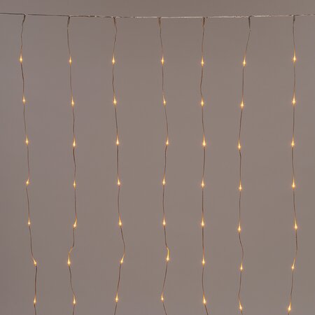 Gordijnverlichting draad transparant 200x140cm LED Classic warm - afbeelding 2